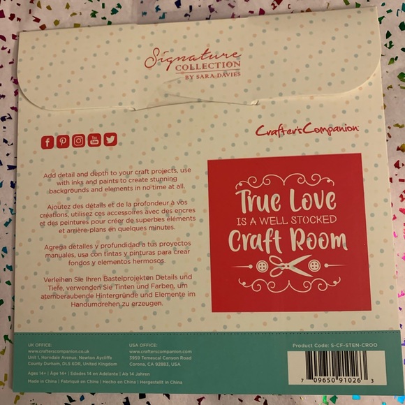 NWT Signature Collection Craft Room Stencil-Fun for card making and crafts - Picture 2 of 2